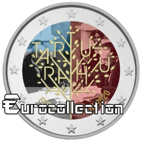 2 euro Estonie 2020 Traité de paix de Tartu couleur 1