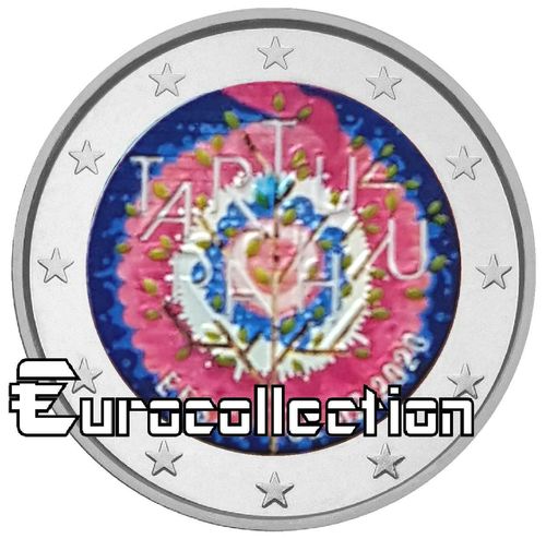 2 euro Estonie 2020 Traité de paix de Tartu couleur 5