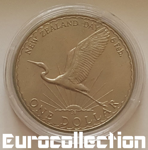 1 Dollar Nouvelle Zélande 1974 Grande égrette