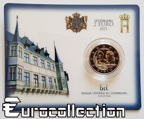 Coincard 2 euro Luxembourg 2021 Naissance Grand Duc Jean