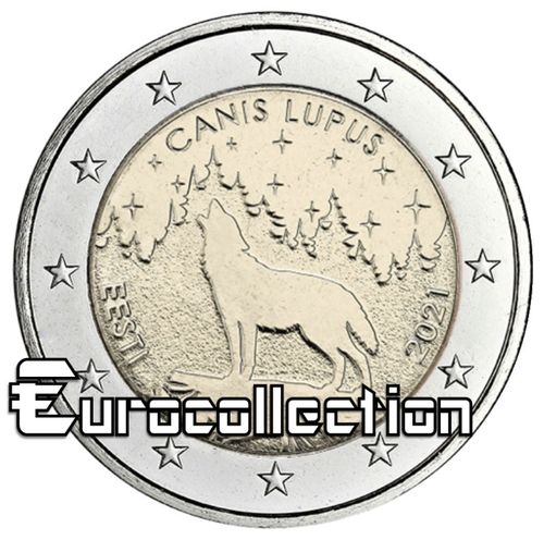 2 euro Estonie 2021 Le Loup