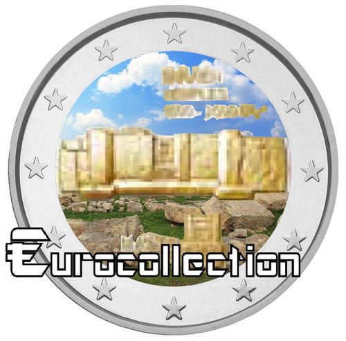 2 euro Malte 2021 Temple Tarxien couleur 3
