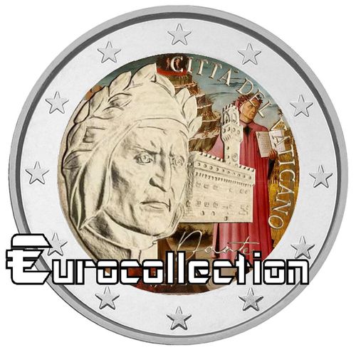 2 euro Vatican 2021 Dante Alighieri couleur 4