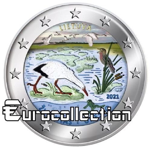 2 euro Lituanie 2021 Réserve de biosphère couleur 4