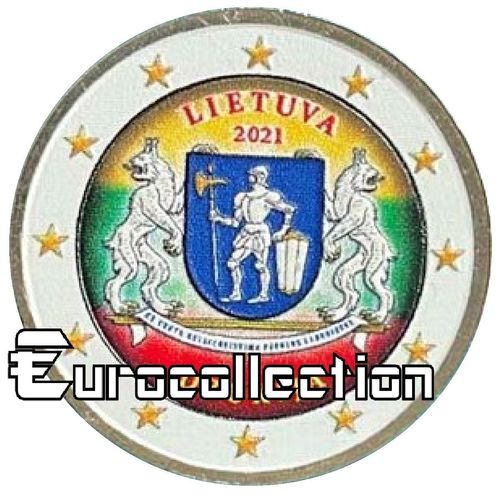 2 euro Lituanie 2021 Région Dzukija couleur 3