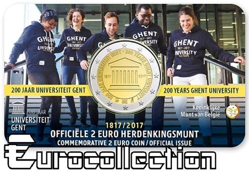 Coincard 2 euro Belgique 2017 Université Gand 2