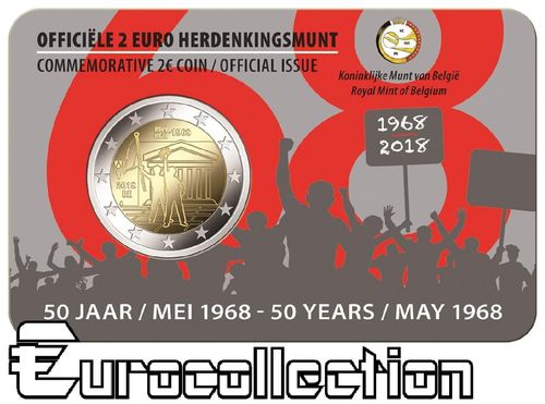 Coincard 2 euro Belgique 2018 Mai 68 - 2