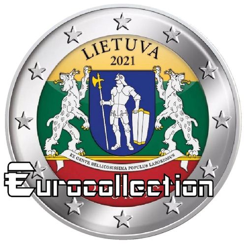 2 euro Lituanie 2021 Région Dzukija couleur 4