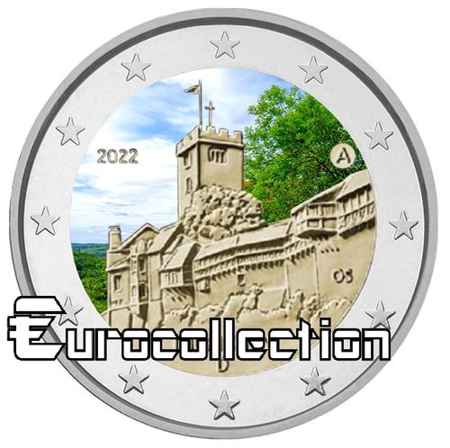 2 euro Allemagne 2022 Chateau de la Wartbourg couleur 1
