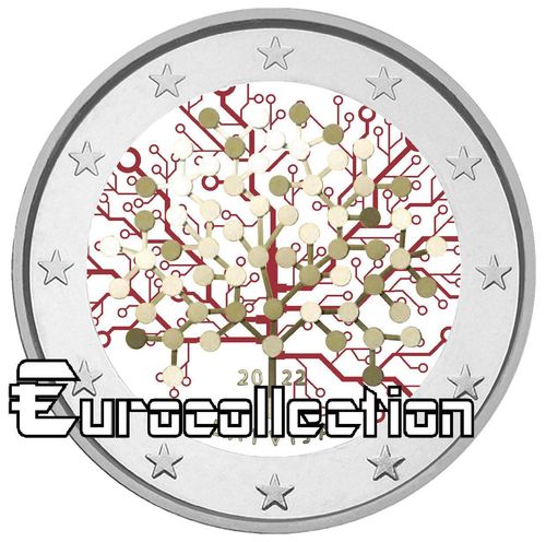 2 euro Lettonie 2022 La Culture financière couleur 2