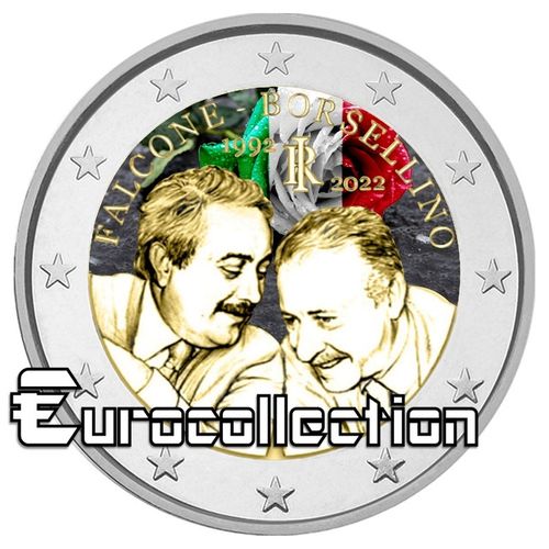 2 euro Italie 2022 Falcone et Borsellino couleur 4