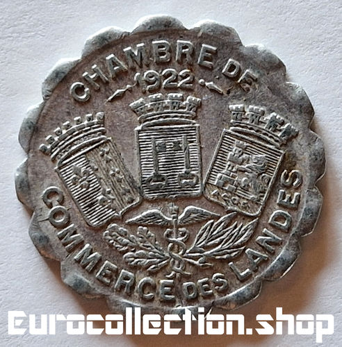 25 centimes 1922 Chambre de commerce des Landes 1