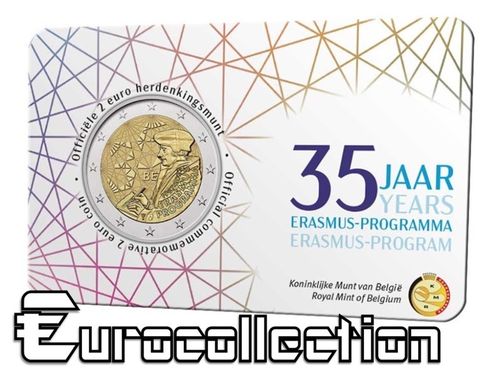 2 euro Belgique 2022 Erasmus Coincard Version Flamande