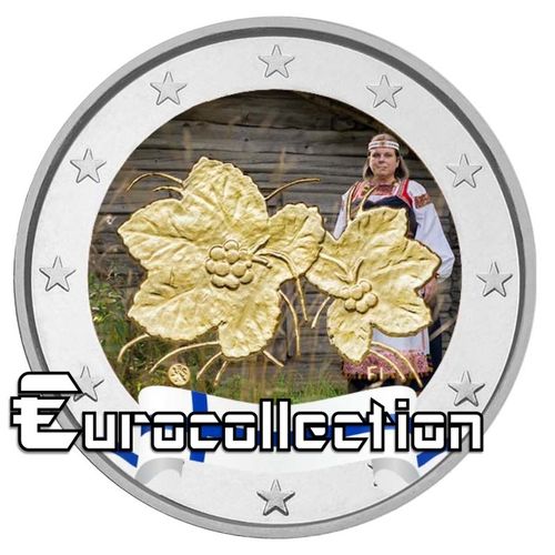 2 euro Finlande 2012 Murier nain arctique couleur 1