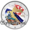 2 euro Croatie 2023 Carte de la Croatie couleur 1
