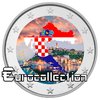 2 euro Croatie 2023 Carte de la Croatie couleur 2