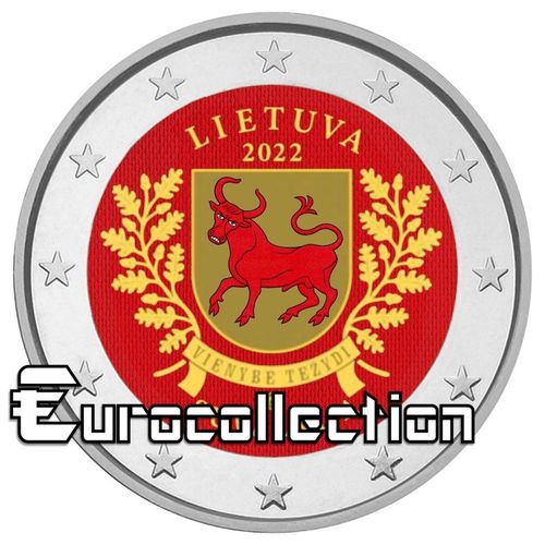 2 euro Lituanie 2022 Région de Suvalkija couleur 3