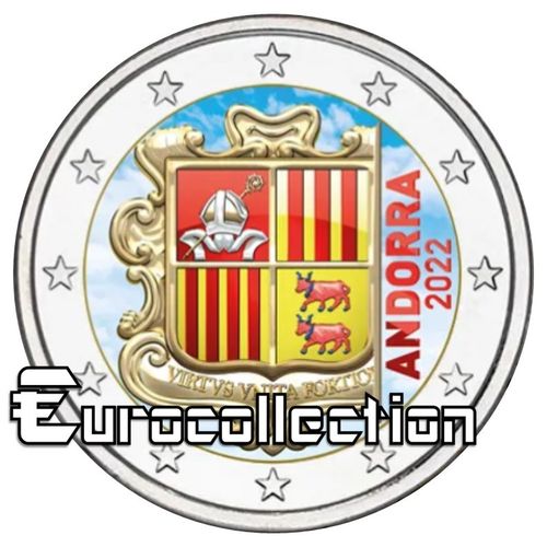 2 euro Andorre 2022 Armoiries d’Andorre couleur 1