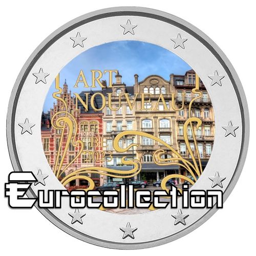 2 euro Belgique 2023 Art Nouveau couleur 2