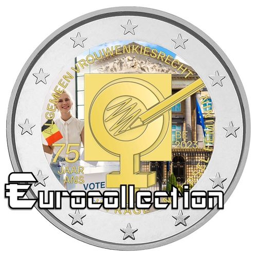 2 euro Belgique 2023 Suffrage Universel Féminin couleur 1