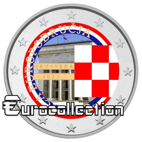 2 euro Croatie 2023 Adoption de l’euro couleur 2