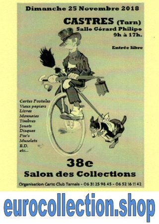Castres 38ème Salon des collections 25 novembre 2018\\n\\n23/10/2018 11:29