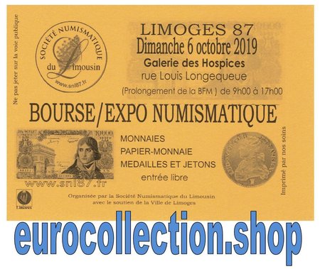 Limoges Bourse Numismatique 6 octobre 2019 Bourse aux monnaies\\n\\n15/06/2019 11:21