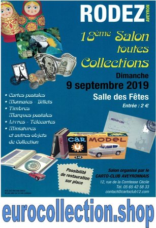 Rodez 18ème Salon toutes collections 9 septembre 2019 Numismatique\\n\\n02/05/2019 16:31