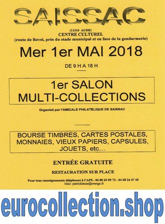 Salon,Multi-collection, Numismatique, Saissac, 1 mai 2018\\n\\n05/04/2018 16:18